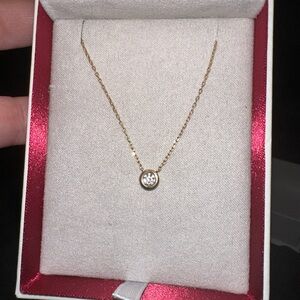 0.20 ctw Bezel Set Diamond Necklace